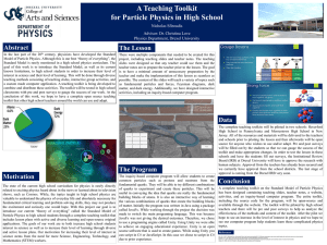 A Teaching Toolkit for Particle Physics in High School Abstract The Lesson