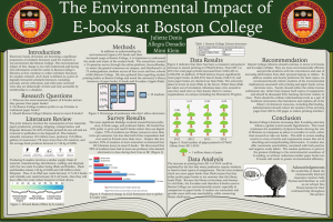 The Environmental Impact of E-books at Boston College Methods Introduction