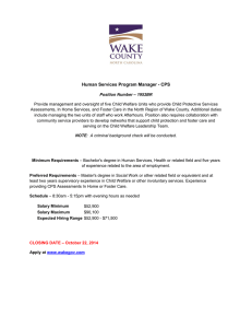 Human Services Program Manager - CPS