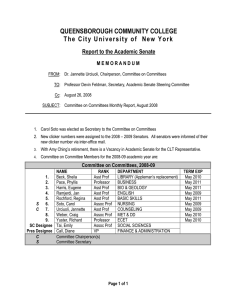 QUEENSBOROUGH COMMUNITY COLLEGE The City University of  New York