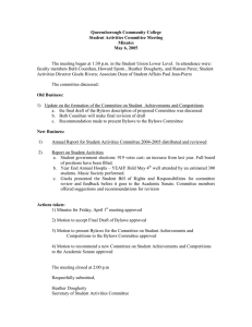 Queensborough Community College  Student Activities Committee Meeting  Minutes  May 6, 2005