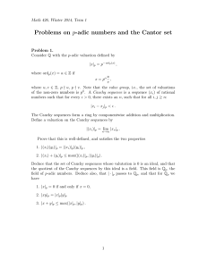Problems on p-adic numbers and the Cantor set