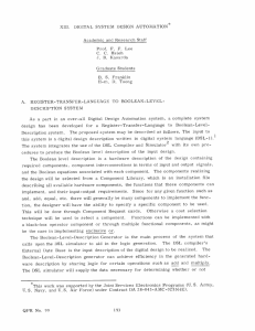 DIGITAL  SYSTEM  DESIGN  AUTOMATION XIII. Prof.  F.