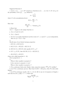 Suggested Exercises I: 1. Let U = (u ) ∈ R