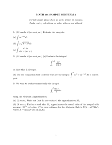 MATH 101 SAMPLE MIDTERM 2