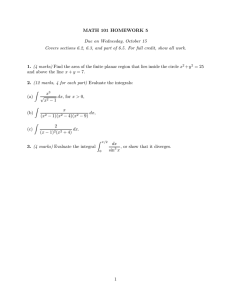 MATH 101 HOMEWORK 5 Due on Wednesday, October 15