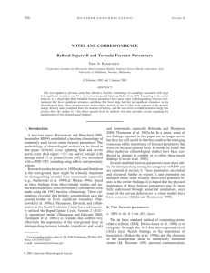 NOTES AND CORRESPONDENCE Refined Supercell and Tornado Forecast Parameters 530 E