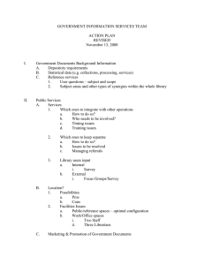GOVERNMENT INFORMATION SERVICES TEAM  ACTION PLAN REVISED