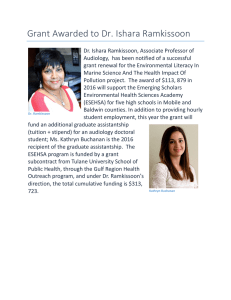 Grant Awarded to Dr. Ishara Ramkissoon