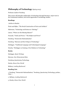 Philosophy of Technology