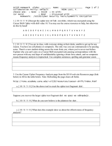 Symmetric Encryption Homework: Caesar & Vigenere Ciphers