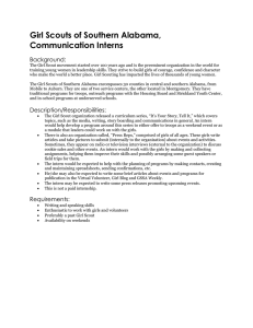Girl Scouts of Southern Alabama, Communication Interns Background: