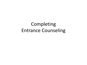 Completing Entrance Counseling