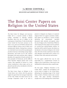 The Boisi Center Papers on Religion in the United States