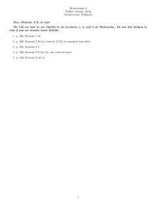 Homework 8 SA305, Spring 2012 Instructor: Phillips Due: Monday, 4/9, in class