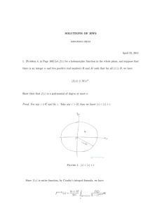SOLUTIONS OF HW9 April 23, 2011