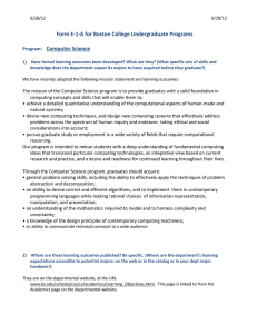 Form E-1-A for Boston College Undergraduate Programs  Program