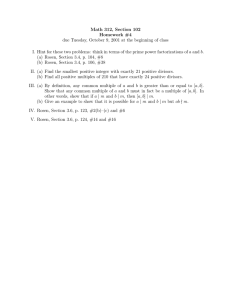 Math 312, Section 102 Homework #4 a