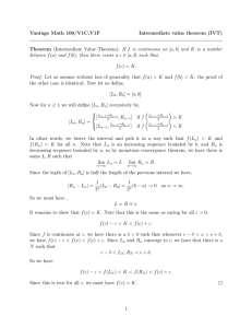 Vantage Math 100/V1C,V1F Intermediate value theorem (IVT)
