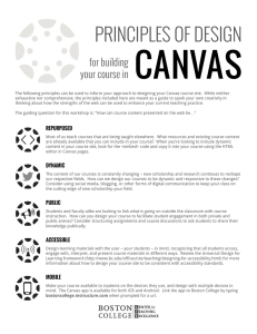 CANVAS  PRINCIPLES OF DESIGN for building