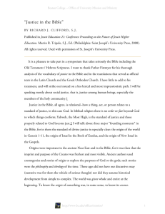 “Justice in the Bible” . ,