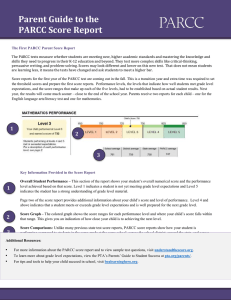 Parent Guide to the PARCC Score Report