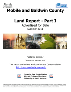 Mobile and Baldwin County Land Report - Part I Advertised for Sale