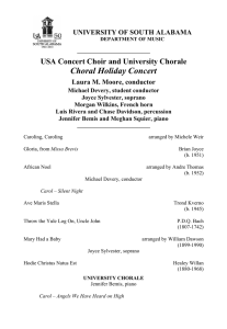 Choral Holiday Concert USA Concert Choir and University Chorale