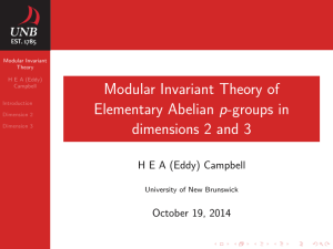 Modular Invariant Theory of Elementary Abelian p-groups in dimensions 2 and 3