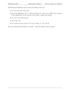 Mathematics 220 Homework for Week 4 This set will not be collected
