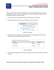 HOW TO SHARE POOLS IN SAKAI Innovation in Learning Center