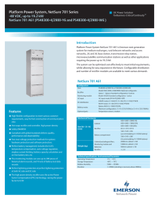 Platform Power System, NetSure 701 Series Introduction