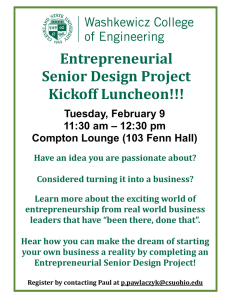 Entrepreneurial Senior Design Project Kickoff Luncheon!!!