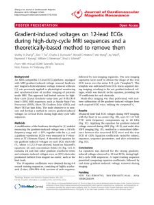 Gradient-induced voltages on 12-lead ECGs during high-duty-cycle MRI sequences and a