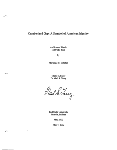 Cumberland Gap: A Symbol of American Identity by Dr. An