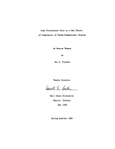 Some  Preliminary  Data  on  a ... of  Complexity  of  Three-Dimensional  Objects