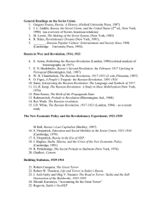 General Readings on the Soviet Union Russia: A History ed., New York,