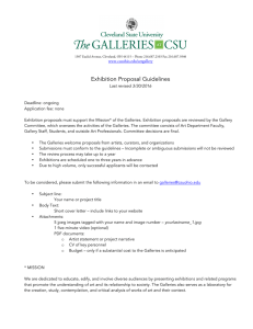 Exhibition Proposal Guidelines - CSU Art Galleries