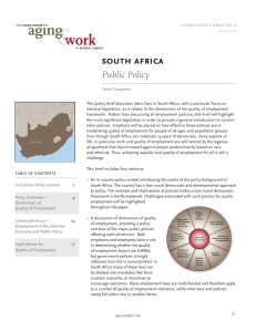 south africa Public Policy may global policy brief no.11