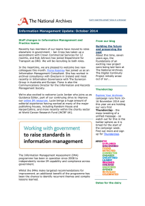 Information Management Update: October 2014