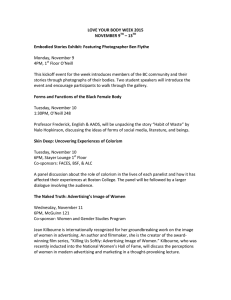 LOVE YOUR BODY WEEK 2015  NOVEMBER 9  – 13  