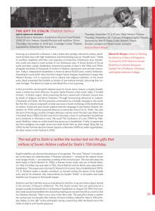 the gift to stalin  Good Essay (Podarok Stalinu)