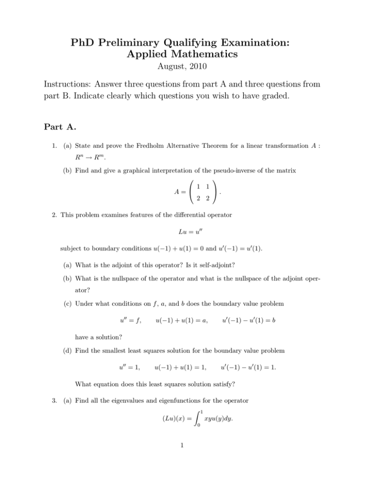 phd qualifying exam math