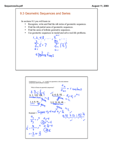 Geometric Sequences and Series Lesson