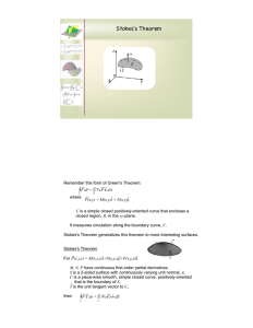 Stokes's Theorem