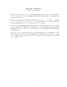 Math 6510 - Homework 3 Due in class on 10/7/14 1. Let :