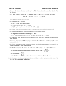 Math 6310, Assignment 2 Due in class: Friday, September 25 = y