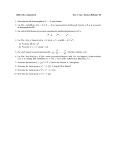 Math 6320, Assignment 2 Due in class: Tuesday, February 16