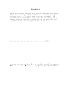 Exercises 1  F n