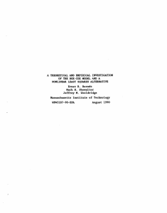 A THEORETICAL AND EMPIRICAL INVESTIGATION OF THE BOX-COX MODEL AND A